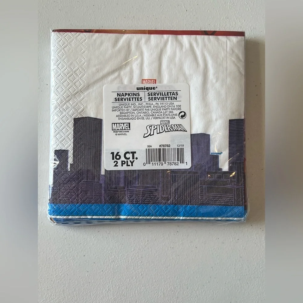 Spiderman Napkins 16 ct